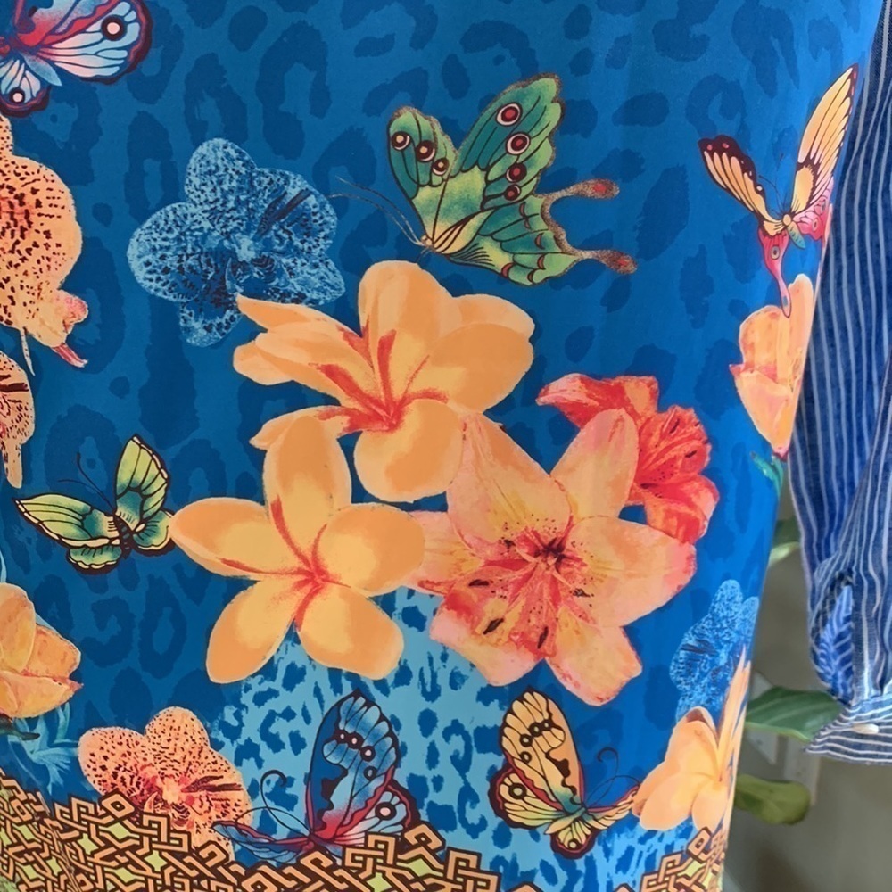 Multiples Size Small Linen Blend Striped Long Sle… - image 4